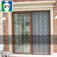 坤寧牌室內(nèi)安裝推拉型錳鋼入戶防盜門防盜網(wǎng)防止小孩外出物品失竊