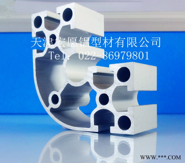 供應(yīng)天津鋁型材6630國(guó)標(biāo)電泳圓弧R 框架 流水線自動(dòng)化