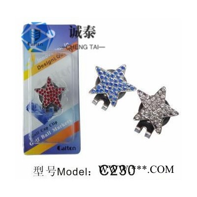 定制電鍍高爾夫球夾，創(chuàng)意金屬帽夾制作，誠(chéng)泰制作磁性鐵帽夾廠