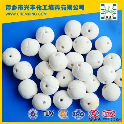 興豐化工 開(kāi)孔惰性瓷球氧化鋁開(kāi)孔瓷球催化劑載體，天然氣空分專用催化劑載體惰性氧化鋁瓷球，開(kāi)孔菠蘿瓷球 中高鋁瓷球載體