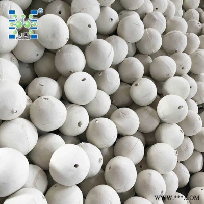 供應(yīng)陶瓷開(kāi)孔瓷球 多孔瓷球 菠蘿球支撐覆蓋填料 氧化鋁惰性瓷球陶瓷球
