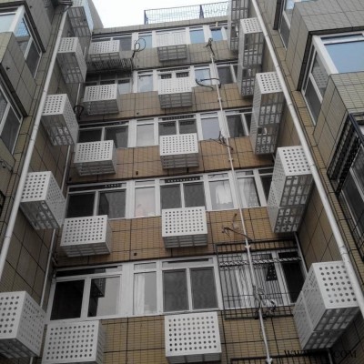 小區(qū)外墻鋁合金空調(diào)罩 雕花鏤空鋁板空調(diào)罩定制廠家